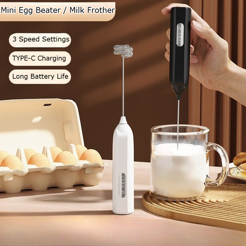 Electric Milk Frother Handheld - Nuovo Montalatte Elettrico Portatile, Schiumatore Automatico,