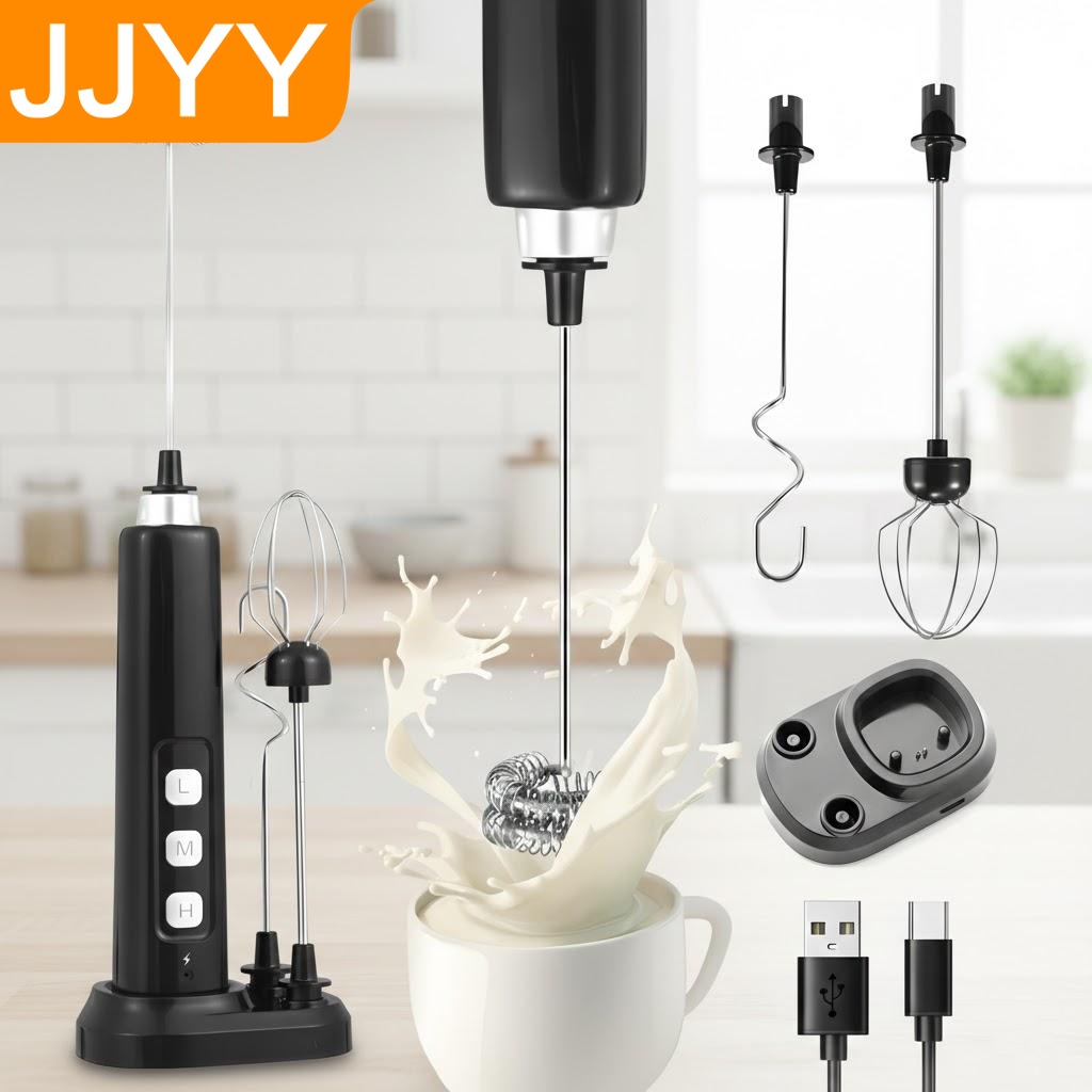 Electric Milk Frother Handheld - Frullino per Latte Ricaricabile USB, Mini