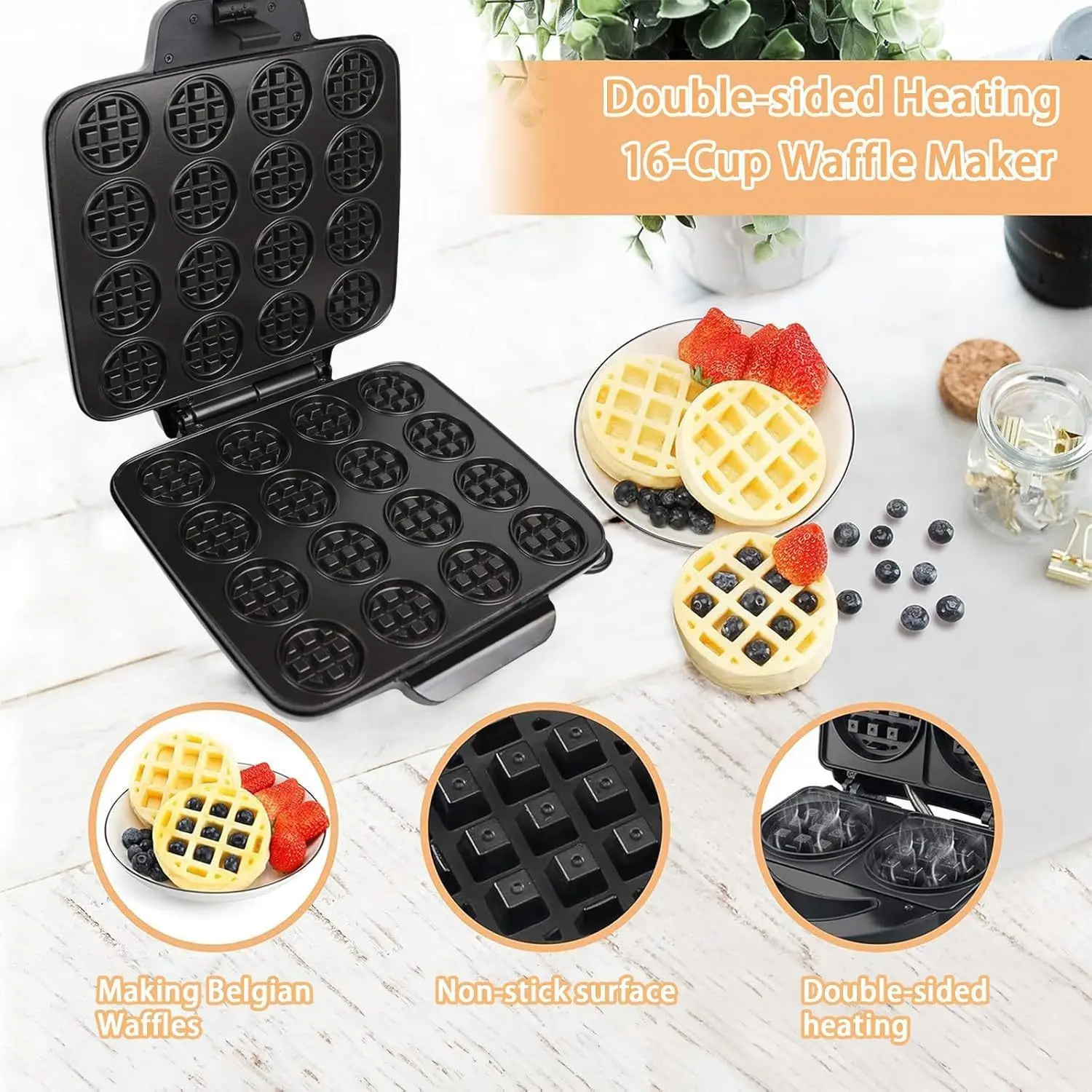 Macchina per Waffle a 16 Fori, - Mini Waffle Maker Machine recensione e prezzo