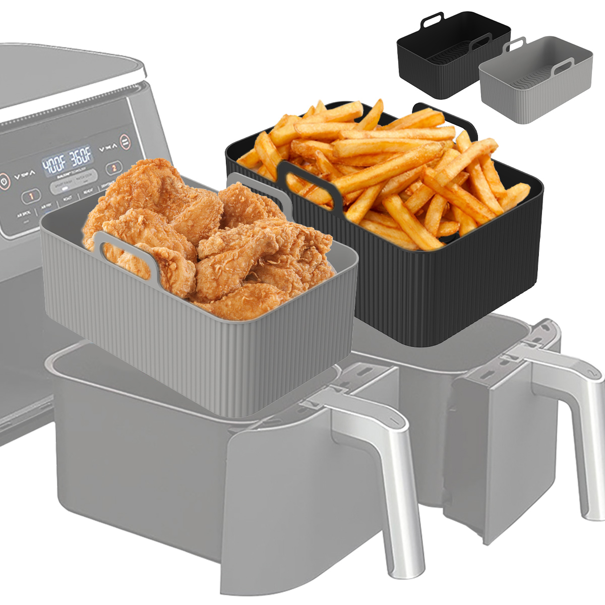 Fodera per friggitrice ad aria - Air Fryer Silicone Pot Liner recensione e prezzo