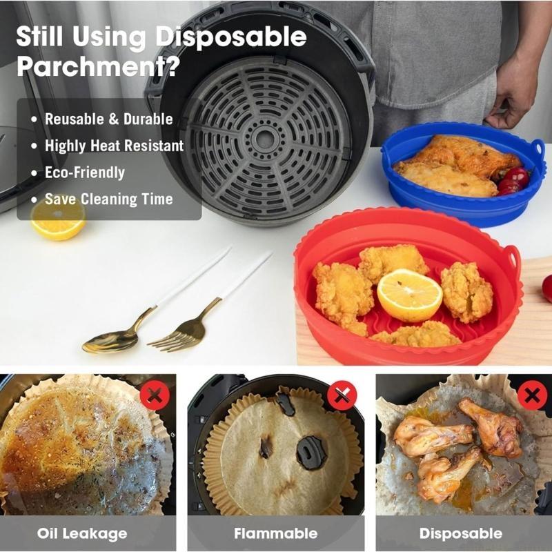 D0AB Confezione da 2 cestelli  - Air Fryer Silicone Pot Liner recensione e prezzo
