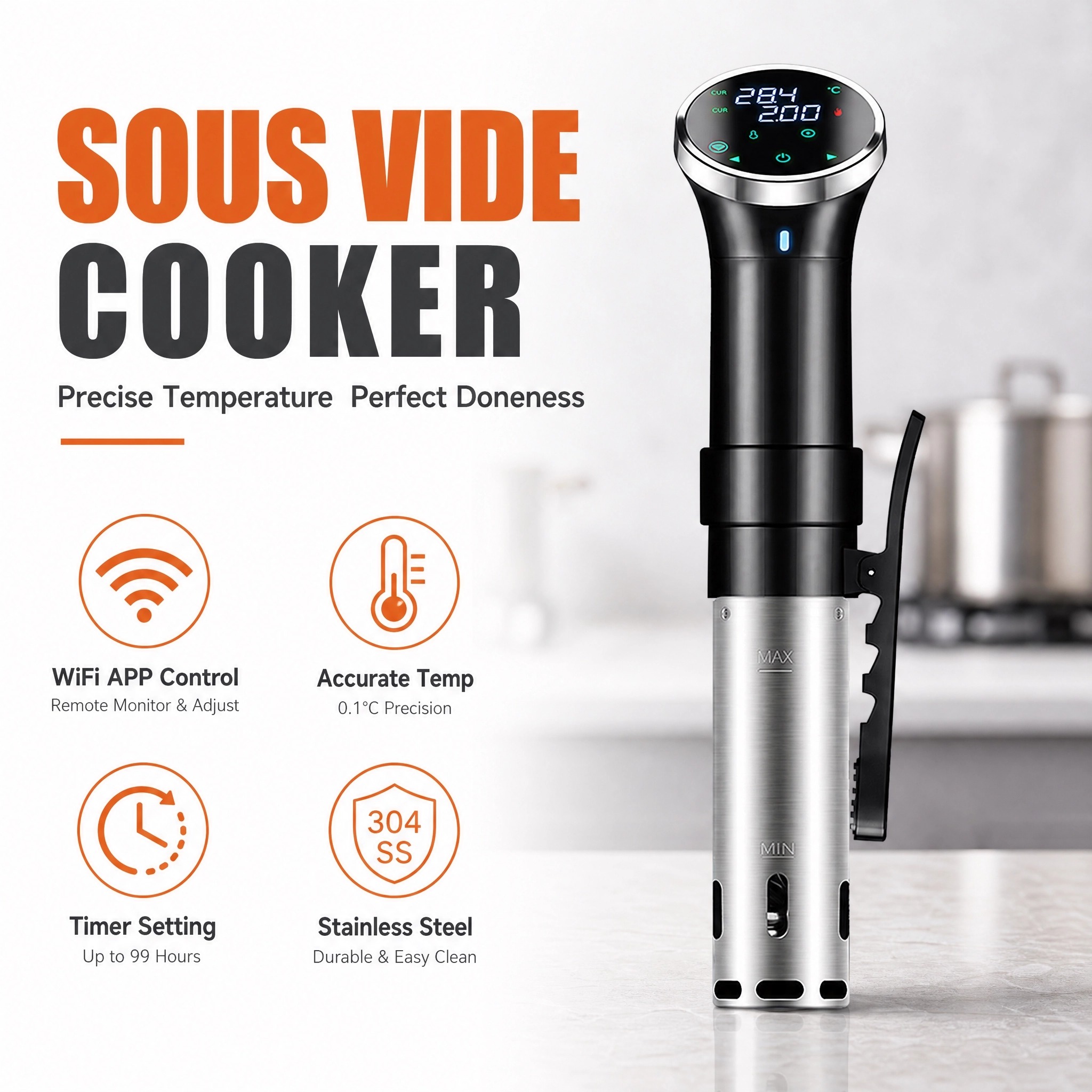Cuocitore Sous Vide Digitale W - Digital Sous Vide Precision Cooker recensione e prezzo