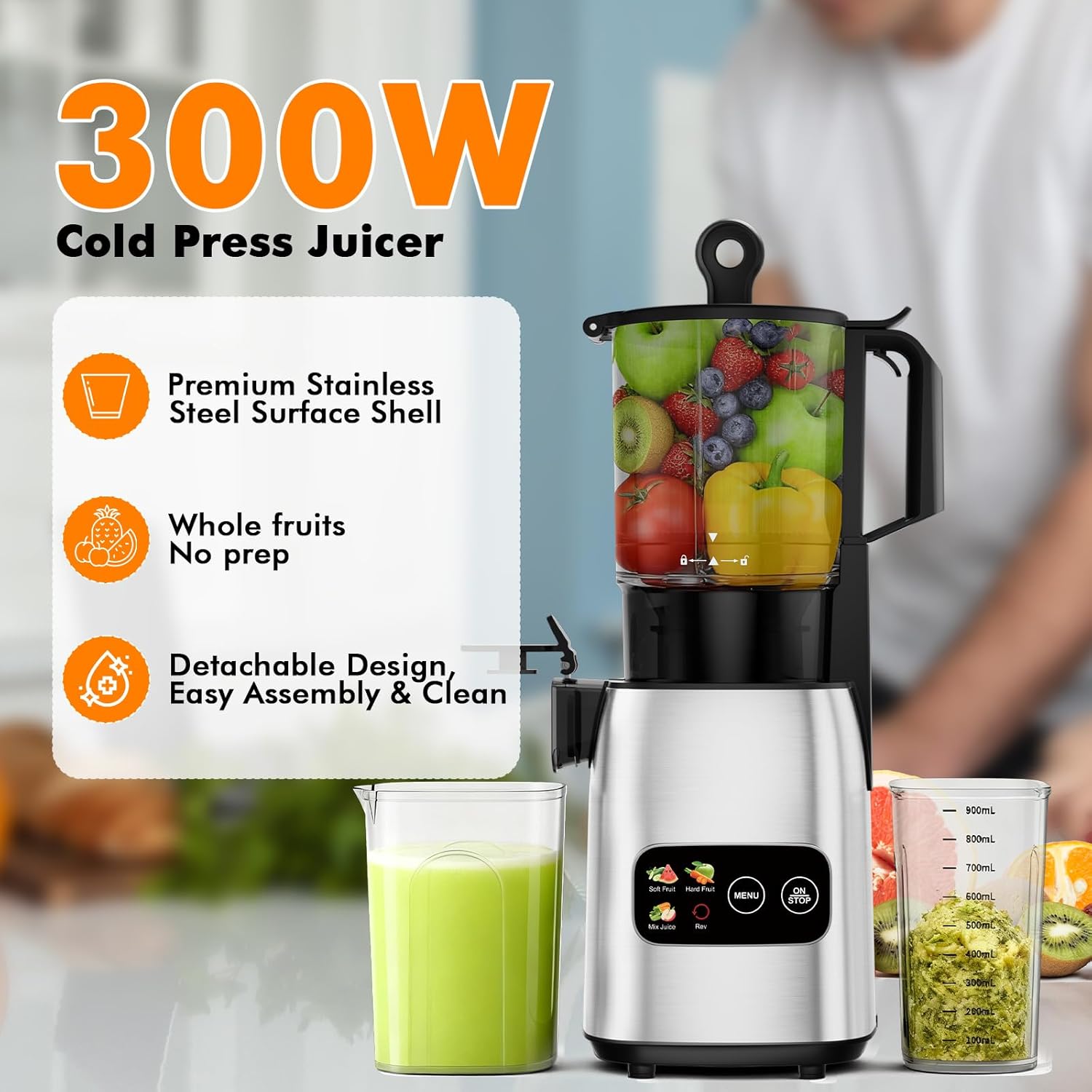 Estrattore di succo a freddo a - Electric Slow Juicer Cold Press recensione e prezzo